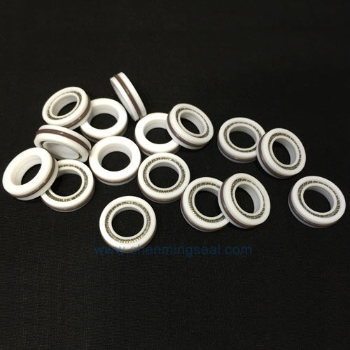 Gefederte-Dichtung - RSM series - Ningbo Chenming Seals Manufacturing Co., Ltd. - PTFE / U-förmig / für Drehwellen