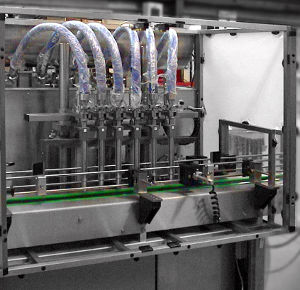 Automatische Füllmaschine - M&P Engineering - für Flaschen / für Flüssigkeiten / linear