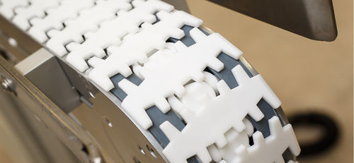 Stahl-Förderkette - modular automation GmbH - Scharnierband / elastisch / mit großen Abmessungen