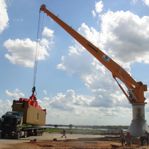 Festinstallierter Kran - FCC 230 - Liebherr Cranes - Spitzenausleger / Hafen / für Materialumschlag