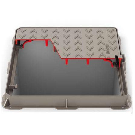 Gusseisen-Fahrbahndeckel - ELASTIK® - Siderghisa s.r.l. - quadratisch / rechteckig