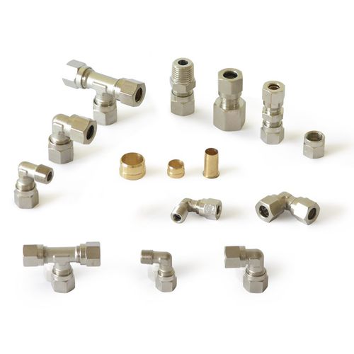 Pneumatischer Anschluss - MW-220 series - Tubes International - Schneidring / Kompression / 90°-Winkel