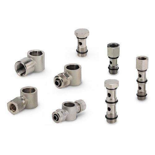 Pneumatischer Anschluss - MW-240 series - Tubes International - Banjo / 90°-Winkel / vernickeltes Messing