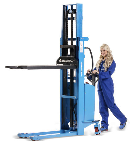 Manueller Stapler - E-SDJ15 series - Hanselifter - mit halbelektrischer Gabel / Geh / für Lagerhallen