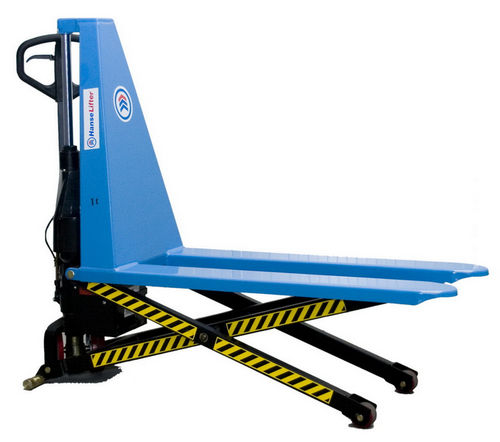 Handhubwagen - E-JF - Hanselifter - mit halbelektrischer Gabel / Scheren / für Materialumschlag