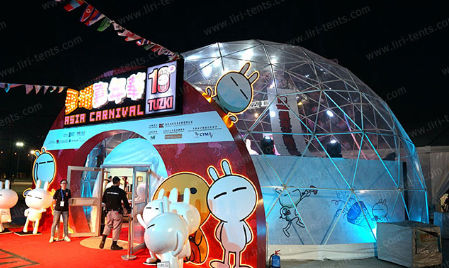 Zelt für Event - Clear Top Geodesic Dome Shade - Liri Tent Technology