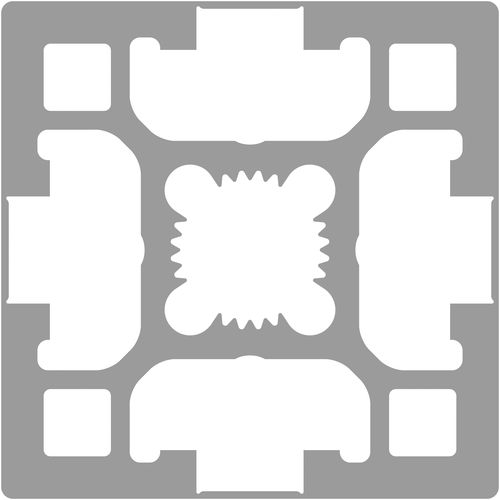 Aluminiumprofil - MS 40+ BC series - MS Plus Automation GmbH - gerillt / für Bauanwendungen / geschlossen
