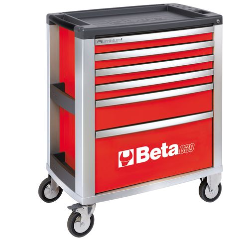 Lagerschrank - C39/6 series - Beta Utensili - auf Rollen / 6-Schubladen / Aluminium