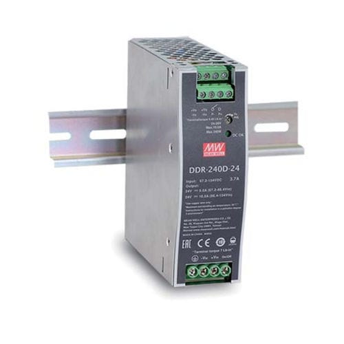 DC-DC-Wandler / Spannungsbereich Eingang 2:1 - DDR-240 series - Mean Well - für DIN-Schiene / Industrie / für die Bahntechnik