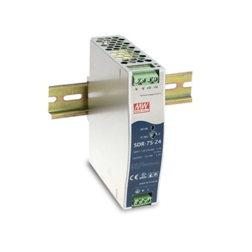 Stromversorgung für DIN-Schiene - SDR-75 series  - Mean Well - AC/DC / Einfachausgang / mit Kurzschluss-Schutz
