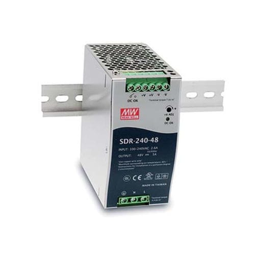 Stromversorgung für DIN-Schiene - SDR-240 series  - Mean Well - AC/DC / Einfachausgang / mit Kurzschluss-Schutz