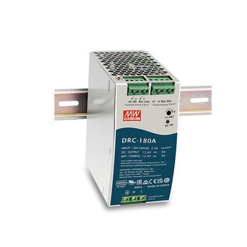 Stromversorgung für DIN-Schiene - DRC-180 series  - Mean Well - AC/DC / Einfachausgang / mit Kurzschluss-Schutz
