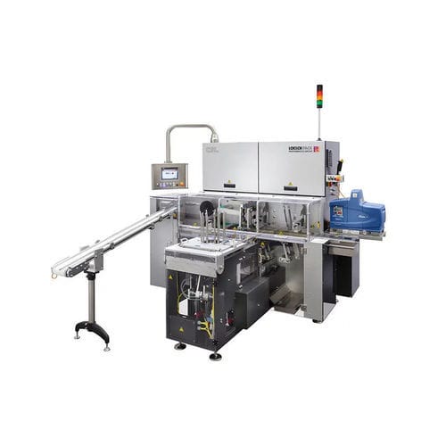 Kartonierer zur Rundumetikettierung - CSL - LOESCH Verpackungstechnik GmbH + Co. KG - für Schokoladeprodukte / kompakt