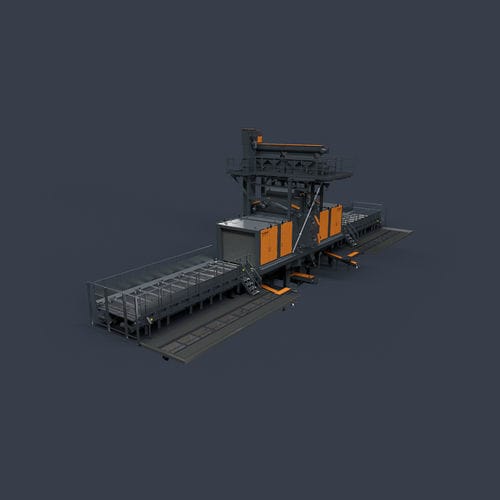 Turbinenstrahlanlage - RRBK - RÖSLER OBERFLÄCHENTECHNIK - Rollbahn / für Profile / für Rohre