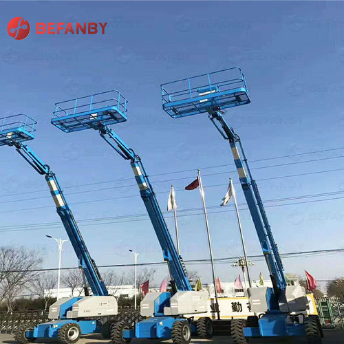 Teleskoparbeitsbühne mit Eigenantrieb - BEFANBY - Diesel/Elektro-Hybrid / dieselbetrieben / für Baustelle
