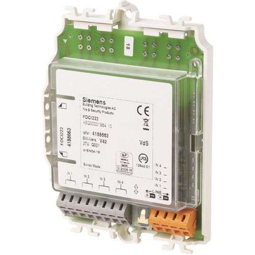 Analoges Eingangsmodul - FDCI222 - Siemens Fire Safety - 4 E / Inline / Einbau