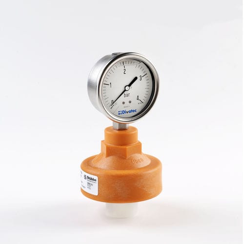 Manometer mit Zifferblatt-Anzeige - DV902 - DIVATEC,SL - PTFE / Membran