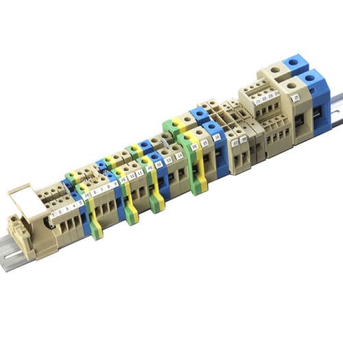 Klemmenblock auf DIN-Schiene - JUT2 series - Utility Electrical Co., Ltd. - Schraubanschluss / Kunststoff / Sicherung