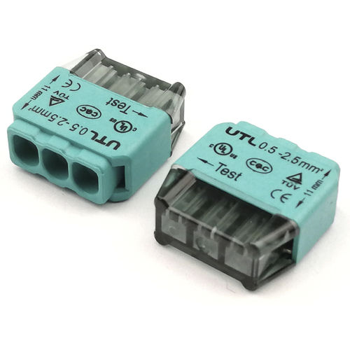 Push-in-Klemmenblock - UC41-03-GN - Utility Electrical Co., Ltd. - ohne Schrauben / Federdruck / mit Schnellanschluss