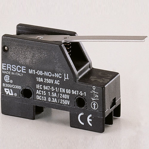 Miniatur-Positionsschalter - M308NONC - BREMAS BETTER SWITCHES - IP40 / kompakt / für Industrieanwendungen