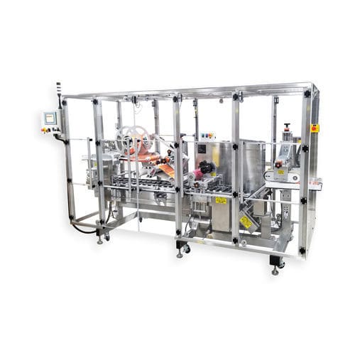 Automatische Etikettiermaschine - Quadrel Labeling Systems - für Rohre / zur Seitenetikettierung / zur Rundumetikettierung
