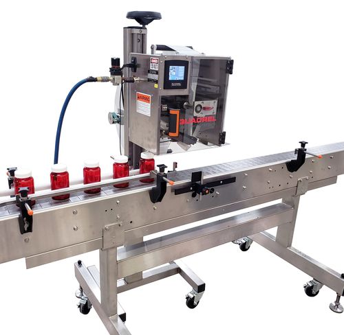PLC-gesteuerter Etikettierer - SL 90 - Quadrel Labeling Systems - für Verpackung / Dosen / für Töpfe