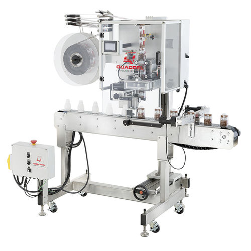 PLC-gesteuerte Etikettiermaschine - SL200 - Quadrel Labeling Systems - für Flaschen / zur Oberseitenetikettierung / für die Abfüllindustrie