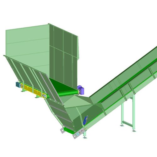Bandförderer - Valvan Baling Systems NV - schräg / zum Laden / Wäge