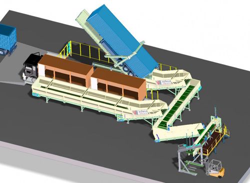 Entladungssystem für LKW - Valvan Baling Systems NV - automatisch
