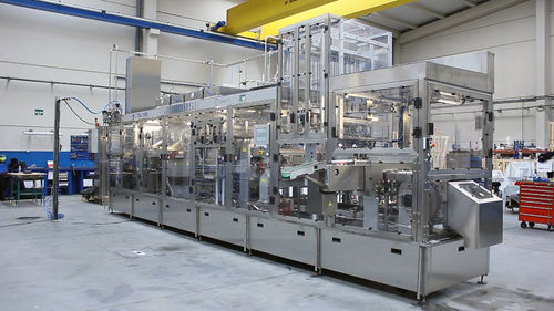 Automatische Abfüllmaschine mit Traysealer - DP40C - SYNERLINK - Becher / für Milchprodukte / für die Eiscremeproduktion
