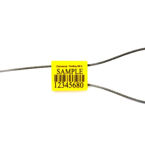 Sicherheits-Kabelplombe / galvanisiertem Stahl - UVFL100S-250-Y - Universeal (UK) Ltd - Kunststoff / für Container / für Sack