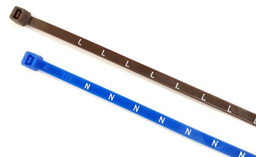 Nylon-Kabelbinder - UVZIP-20048-BLN - Universeal (UK) Ltd - mit Etikettenhalter