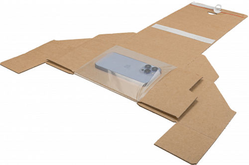 Wellpappe-Verpackung - QUICKSNAP - DREI V GmbH - für Transport / Umschlag / für Mobiltelefone