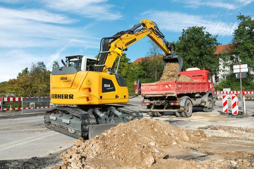 Mittelgroßer Bagger - R 914 - Liebherr Excavators - auf Raupen / Tier 4 Interim / für Baustellen