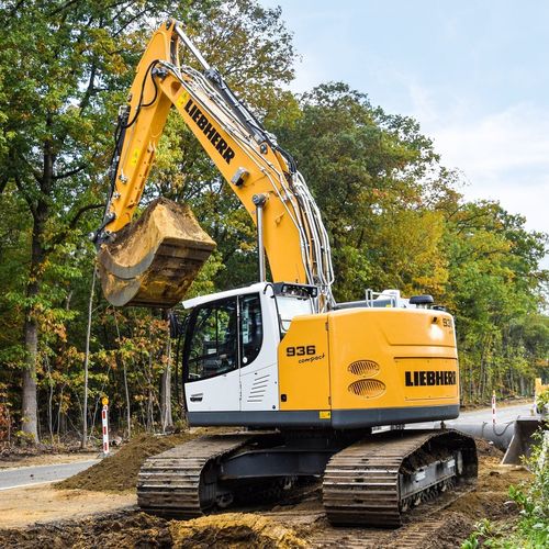 Großformatiger Bagger - R 936 - Liebherr Excavators - auf Raupen / Tier 4 Final / für Baustellen