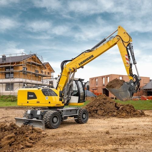Mittelgroßer Bagger - A 920 - Liebherr Excavators - Rad / Diesel / für Baustellen