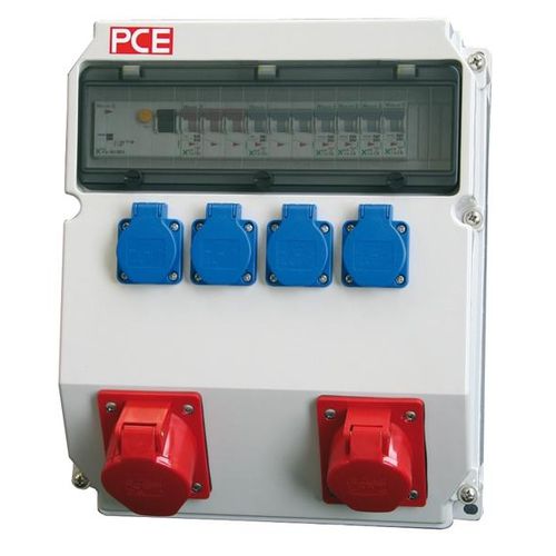 Voll ausgestattetes Elektrogehäuse - M series - MERZ GmbH - Kunststoff / für Verteiler / mit Steckdosen