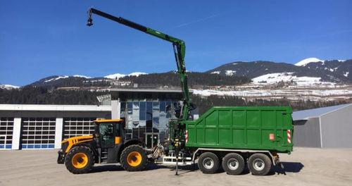 Anhängermontierter Kran - W 130 S3 - BOB SISTEMI IDRAULICI SPA - zusammenklappbar / für Hubanwendungen / hydraulisch