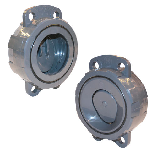 Klappenrückschlagventil - WCV series - Hayward Industries, Inc. - Zwischenflansch / PVC / Federdruck