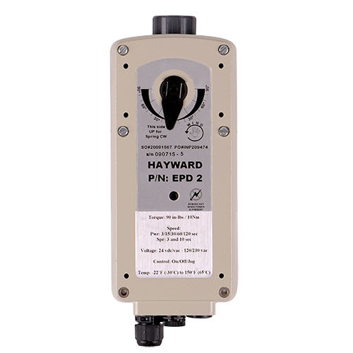 Elektrischer Ventilantrieb - EPD series - Hayward Industries, Inc. - drehbar / Aluminium / mit Federrückstellung