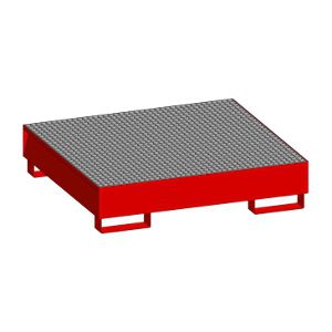 Auffangwanne für Fässer - SECURETANK M series - PLASTIC PROGET EUROPEAN SRL - Stahl / mit verzinktem Gitterrost