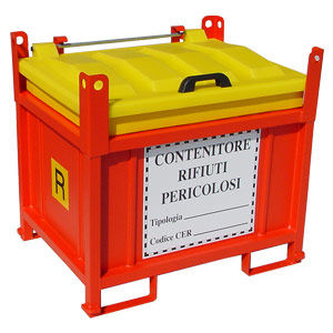 Polyethylen-Müllbehälter - TIEFFE NEW series - PLASTIC PROGET EUROPEAN SRL - für Risikoprodukte