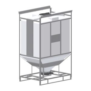 Speicherbecken - KONIKO VD series - PLASTIC PROGET EUROPEAN SRL - für Feststoff / für Pulver / rechteckig