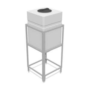 Speicherbecken - KONIKO series - PLASTIC PROGET EUROPEAN SRL - für Flüssigkeiten / rechteckig / kegelstumpfförmig