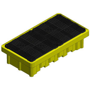 Auffangwanne für 2 Fässer - SECURETANK P 1101 - PLASTIC PROGET EUROPEAN SRL - Polyethylen