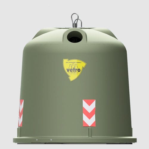 Kunststoff-Abfallbehälter - ECOBELL 3300 - ROPLAST SRL - für vertikale Beladung / System