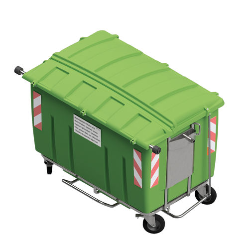 Kunststoffmüllbehälter - ECOMIX 1300 - ROPLAST SRL - für vertikale Beladung / für städtische Produkte