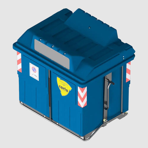 Kunststoff-Abfallbehälter - ECOMAX 2400 - ROPLAST SRL - für vertikale Beladung / für Papier / System