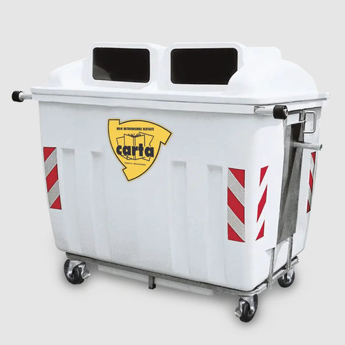 Kunststoff-Abfallbehälter - ECOMIX 2000 - ROPLAST SRL - für vertikale Beladung / für Papier / System