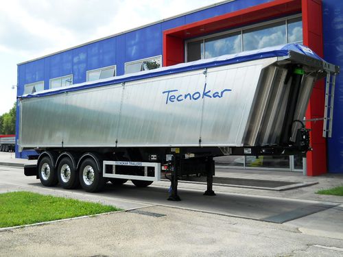 Kipper-Sattelauflieger - delfino alluminio - TECNOKAR TRAILERS SRL - für Abfall / 3-Achsen / angehängt